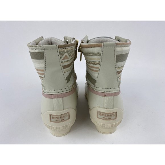 Sperry Top Sider Women's Duck Boots Tan Pink Pattern Syren Gulf Playa STS87057 - Picture 5 of 11